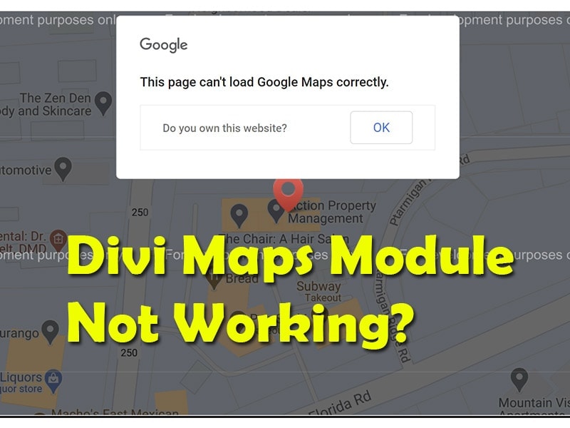 Divi Maps Not Working with API Issues