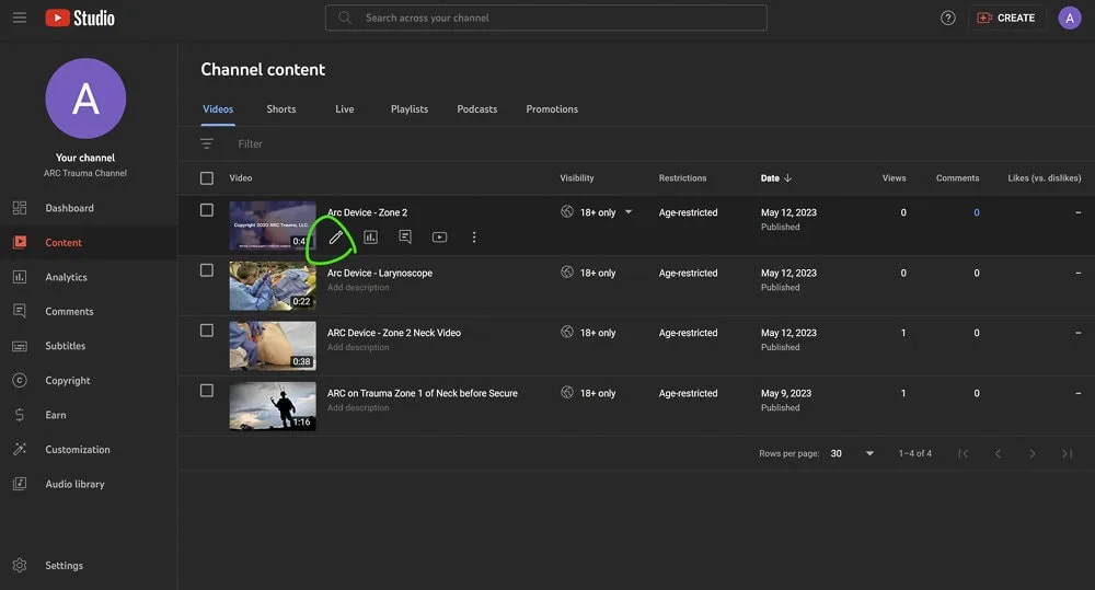 YouTube Chapters step 3