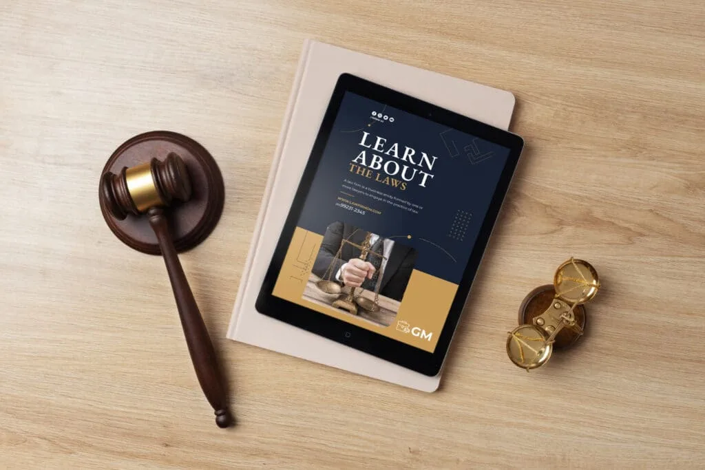 An iPad displaying a law-related ebook