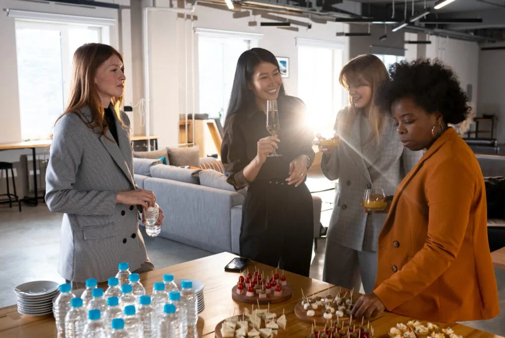 group of women having a conversation