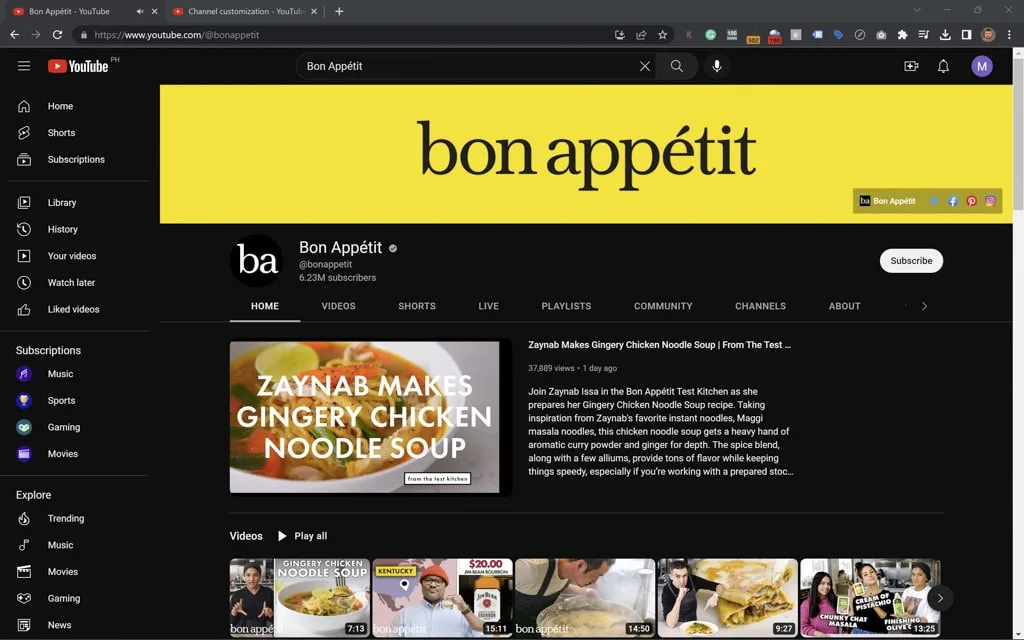 bon appetit youtube channel