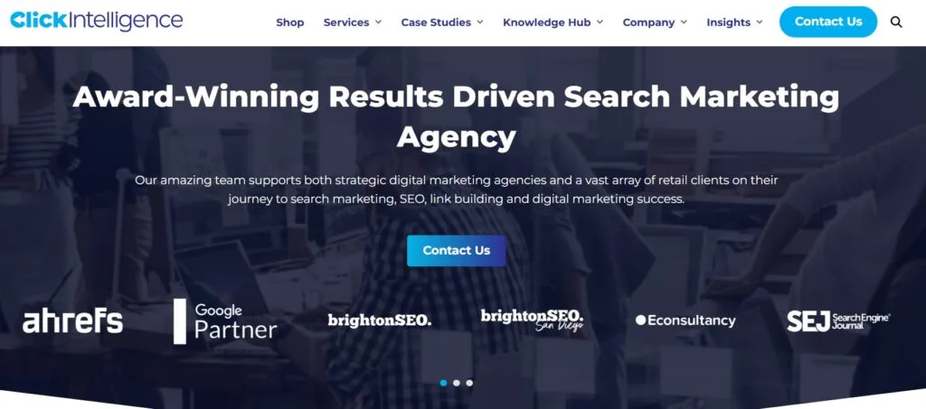 Click intelligence home page