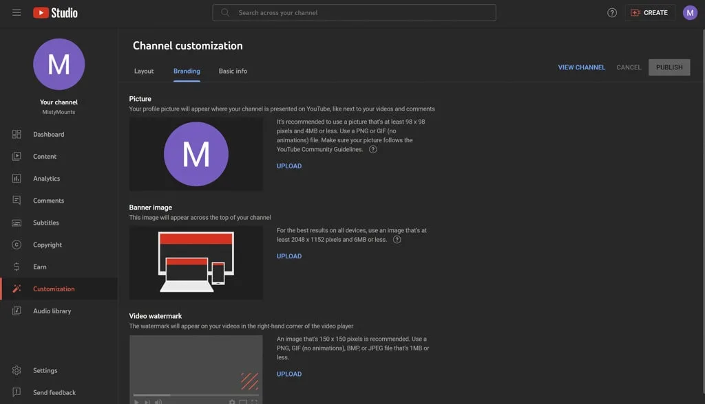 choosing channel name