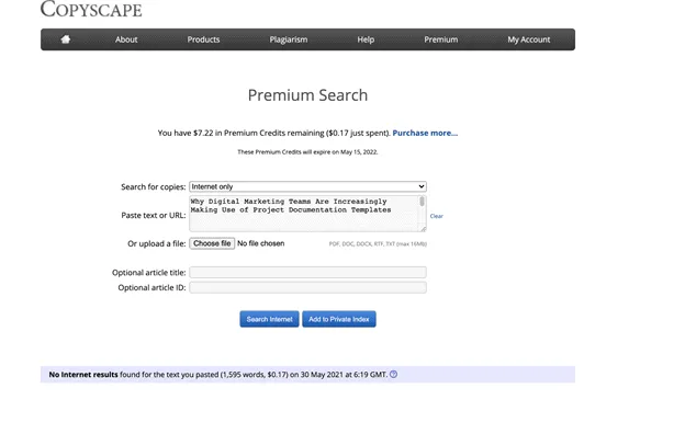project documentation template