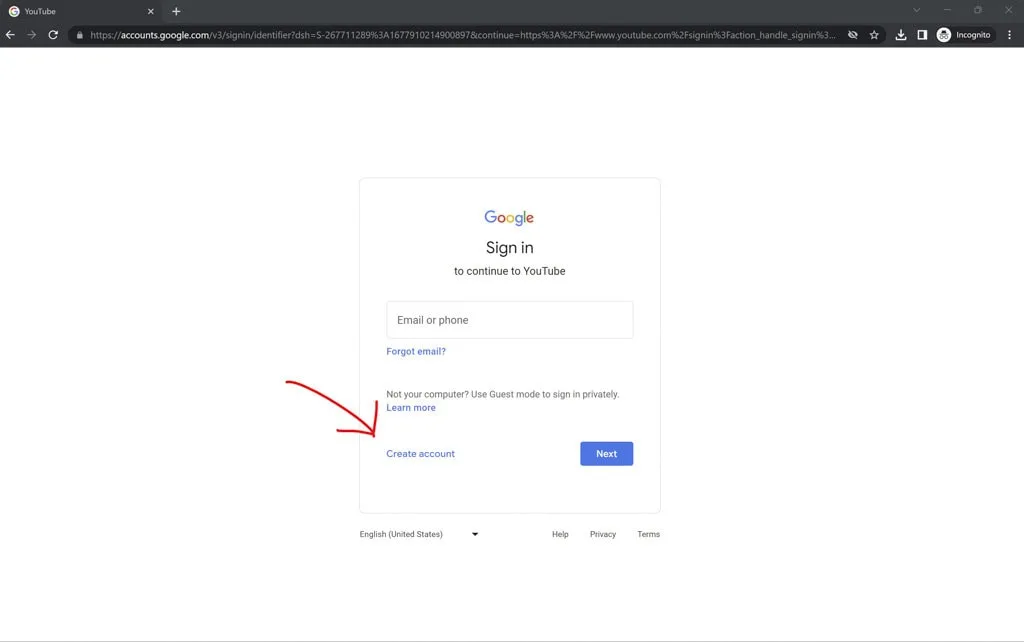 create google account