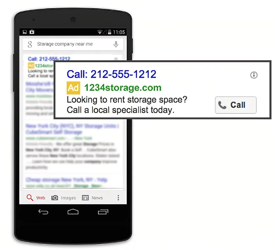 mobile phone with phone number
